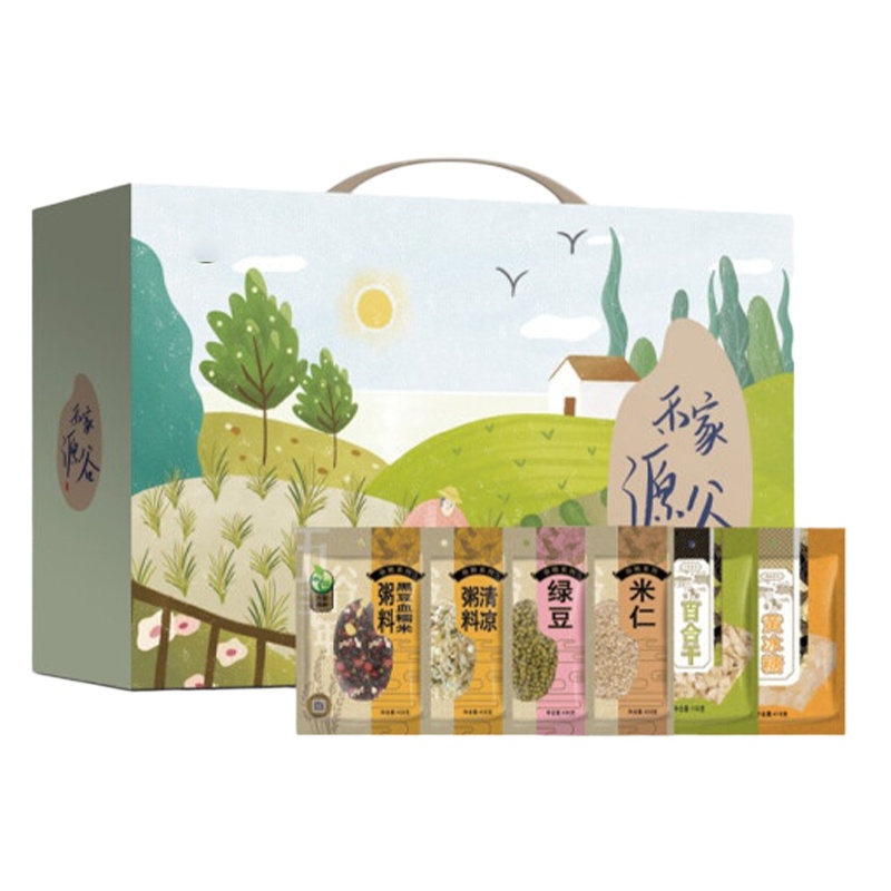 夏季杂粮干货礼盒 五谷杂粮 干货 粗粮 冰糖 枸杞 花茶 2168g