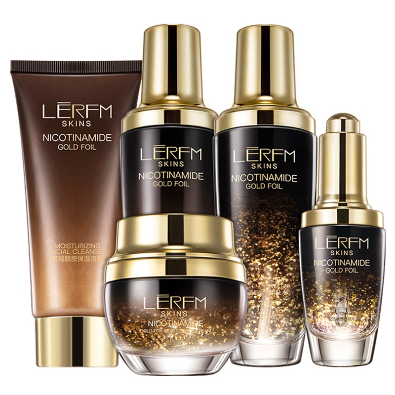LERFM 金箔烟酰胺活颜护肤5件套礼盒装
