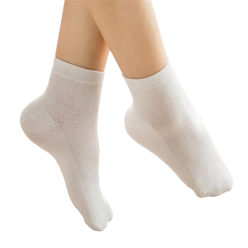 浪莎 女士纯棉 网眼 6双中筒袜