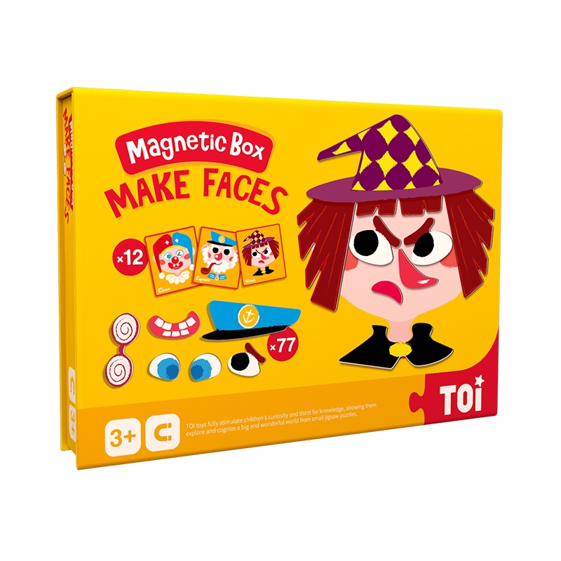TOI图益磁力拼图儿童益智磁性玩疯狂的表情 早教宝宝书男孩女孩3-4-5-6岁+生日六一礼物