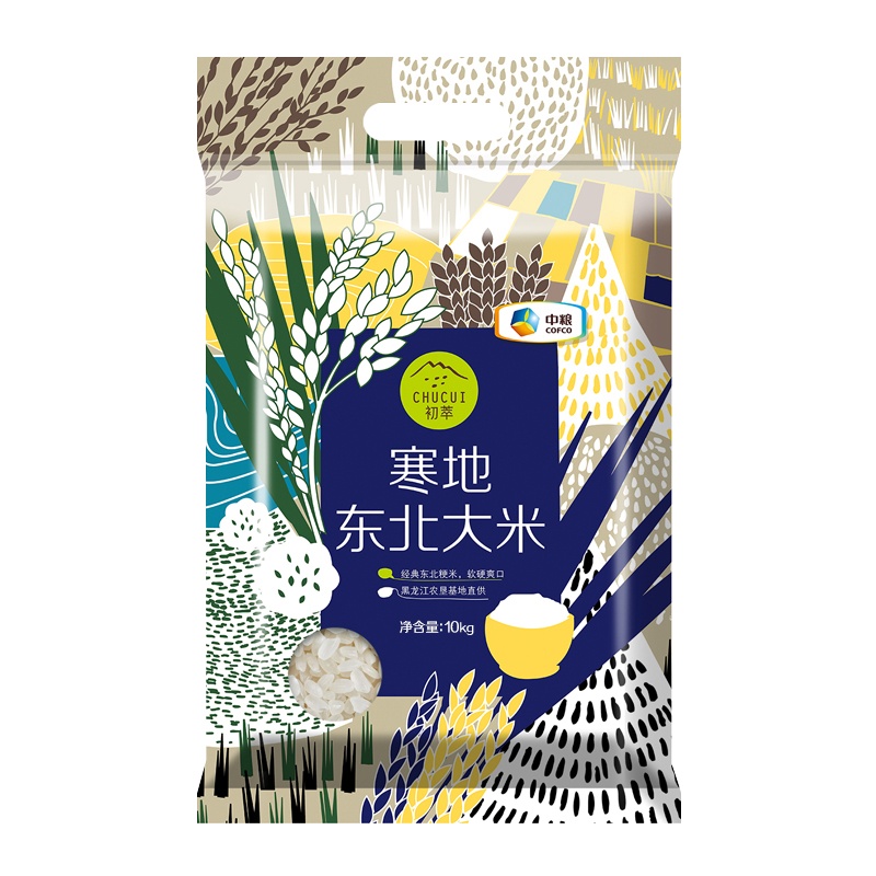 中粮初萃 寒地东北大米10kg 东北大米 一级粳米 秋田小町原粮 品质粮油 大米20斤