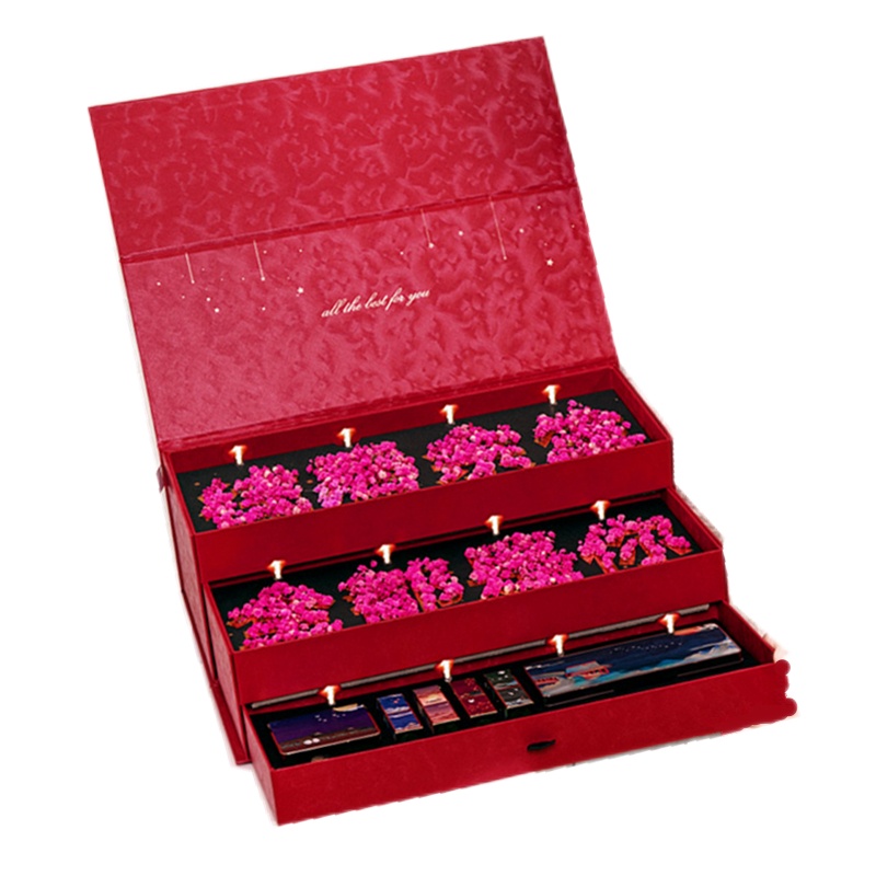 微蜜七夕礼物精致的情人节生日礼物女送老婆媳妇朋友闺蜜新婚结婚纪念日实用有意义中国风口红套装国潮风尚彩妆套装礼盒异地恋