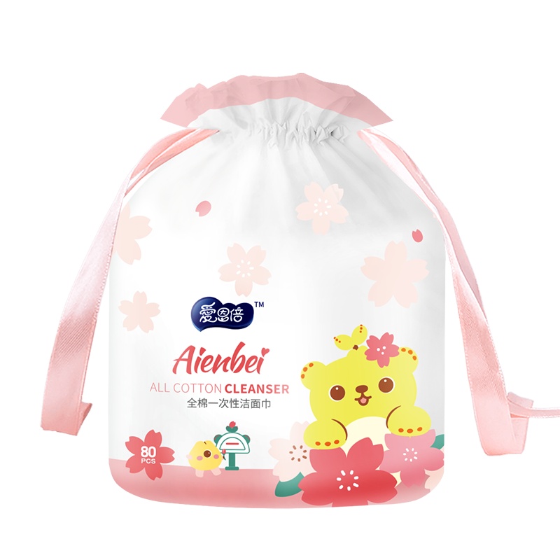 爱恩倍萌芽熊洁面巾80抽*4包