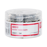 得力deli0037回形针加厚电镀表层曲别针回行型针2盒装