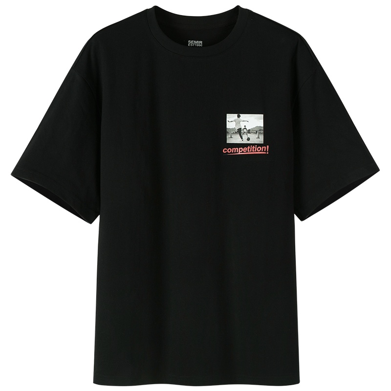 森马短袖T恤男装夏季潮流宽松体恤时尚印花打底衫学生