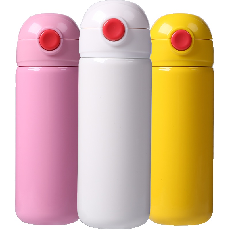 Face保温杯 FB-026 400ml 316不锈钢 一键开启方便快捷 男女学生通用清新文艺便携水杯 创意潮流茶杯