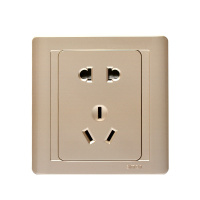 西蒙开关插座55香槟金系列一开五孔USB电源86型暗装面板家用套餐