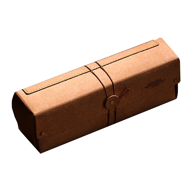 三木(SUNWOOD)牛皮纸文具盒复古风文艺铅笔盒简约笔袋大容量大学初中高中生男女ins潮创意个性极简日系收纳纸盒眼镜盒