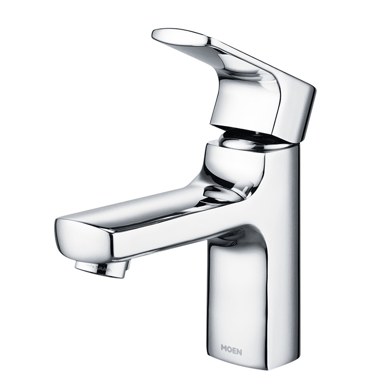 21121摩恩卫生间卫浴单把单孔台盆卫浴面盆洗手洗脸盆热冷水龙头