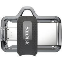 闪迪(SanDisk) 16GB Micro USB3.0 U盘 DD3酷捷 黑色 读速130MB/s 安卓手机平板三用