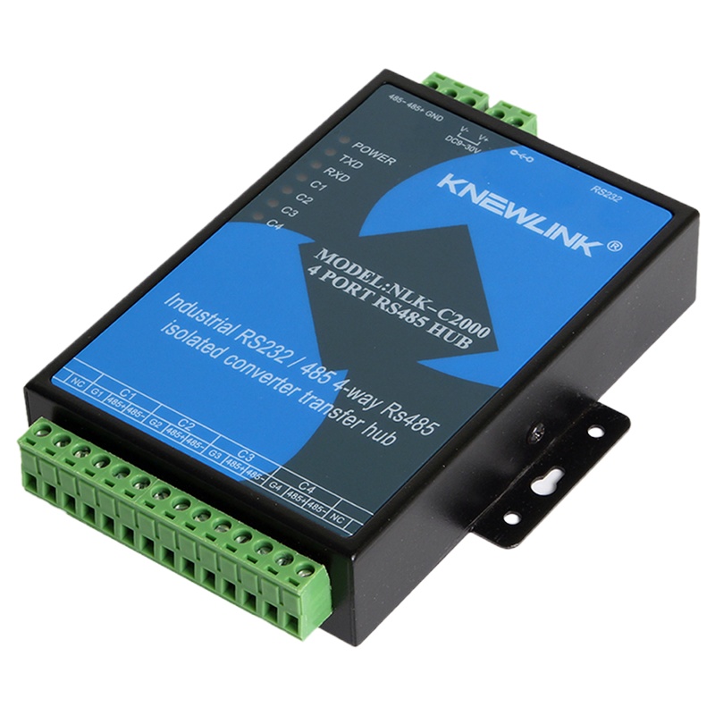 KNEWLINK纽林克 NLK-C2000工业级4路RS485隔离器NLK-C2000