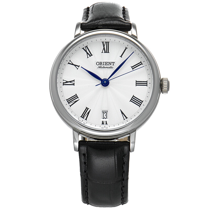 东方双狮(ORIENT)手表女款全自动机械表时尚简约皮带防水日历女士情侣手表 日本原装进口 [典雅白]FER2K004W