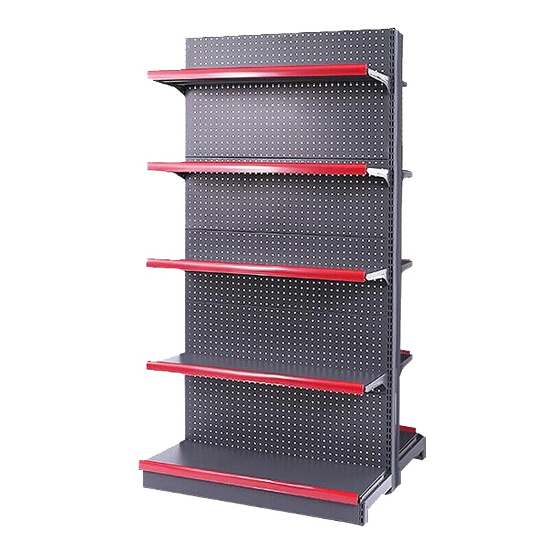 [一鹏]货架1.4米高超市文具店展示架双面主架五层商场置物架