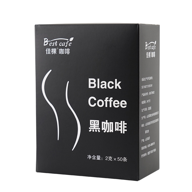 [100条送杯勺]佳棵纯黑咖啡粉美式咖啡黑咖啡50条正品冷热双泡提神黑咖啡