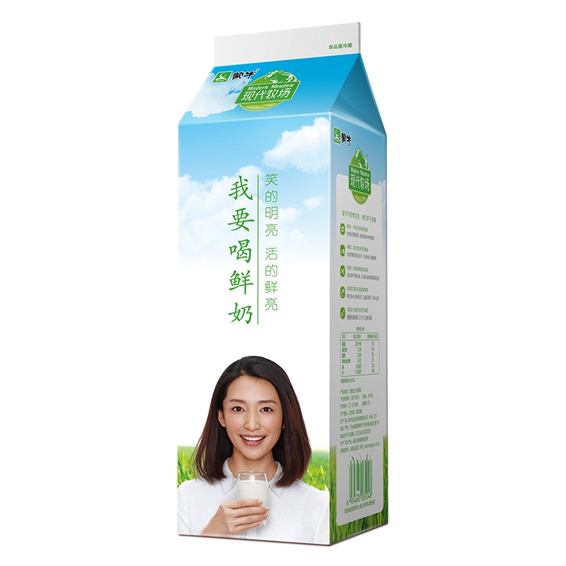 蒙牛现代牧场屋顶包鲜牛奶960ml
