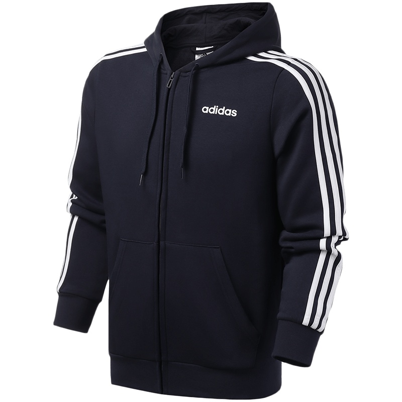 阿迪达斯男服夹克外套三条纹休闲运动服DU0475