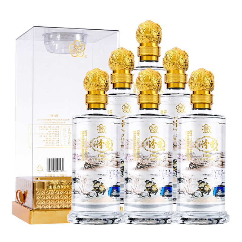 百年汾杏 精酿 53度 475ml*6瓶整箱装 清香型白酒