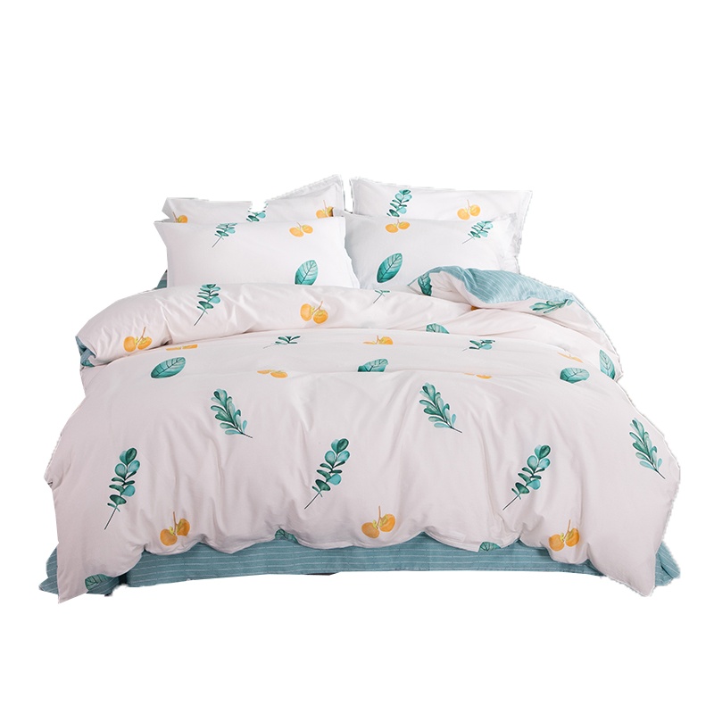 泰念（Tai nian）全棉四件套清新简约大方纯棉学生床单式床上用品四件套1.5m/1.8m
