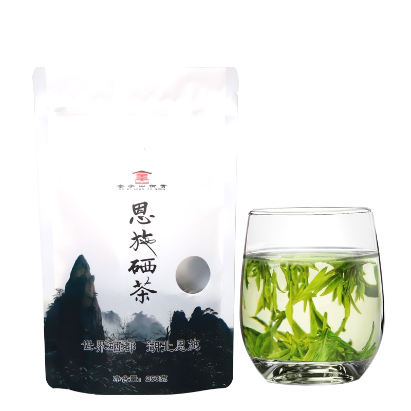 金子山御贡2020新茶恩施硒茶炒青绿茶佳竹思雪富硒茶250g
