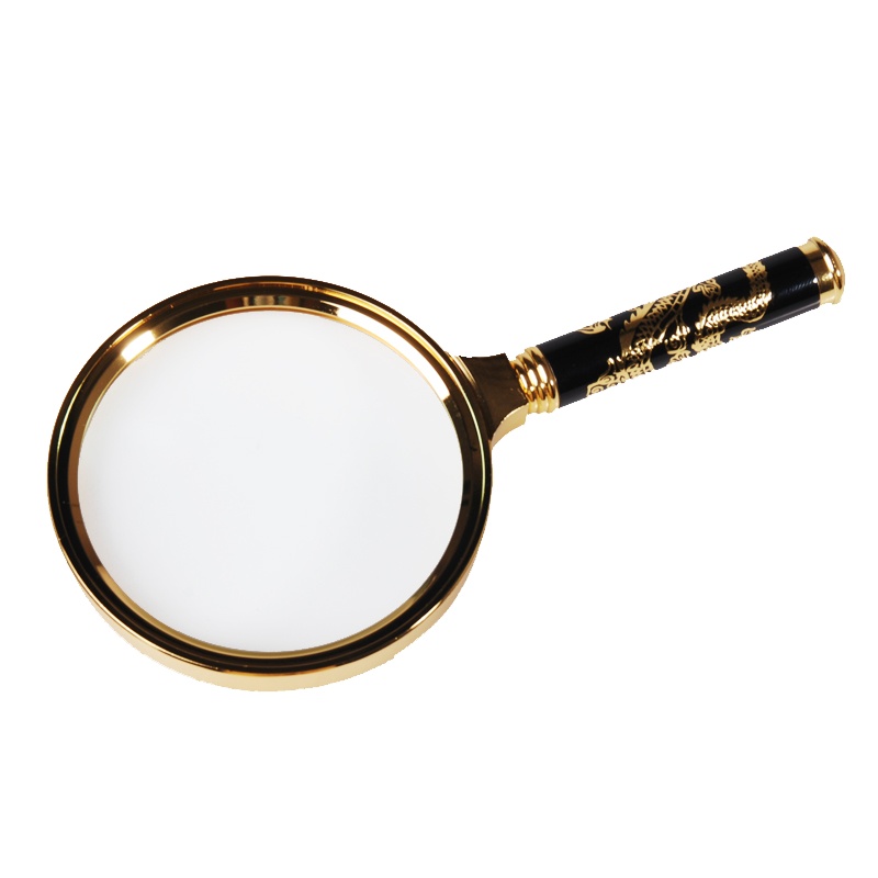 育空UKON手持90mm龙纹柄光学5倍阅读放大镜 SCLW905X高清阅读助视读书读报放大镜(凸透镜)