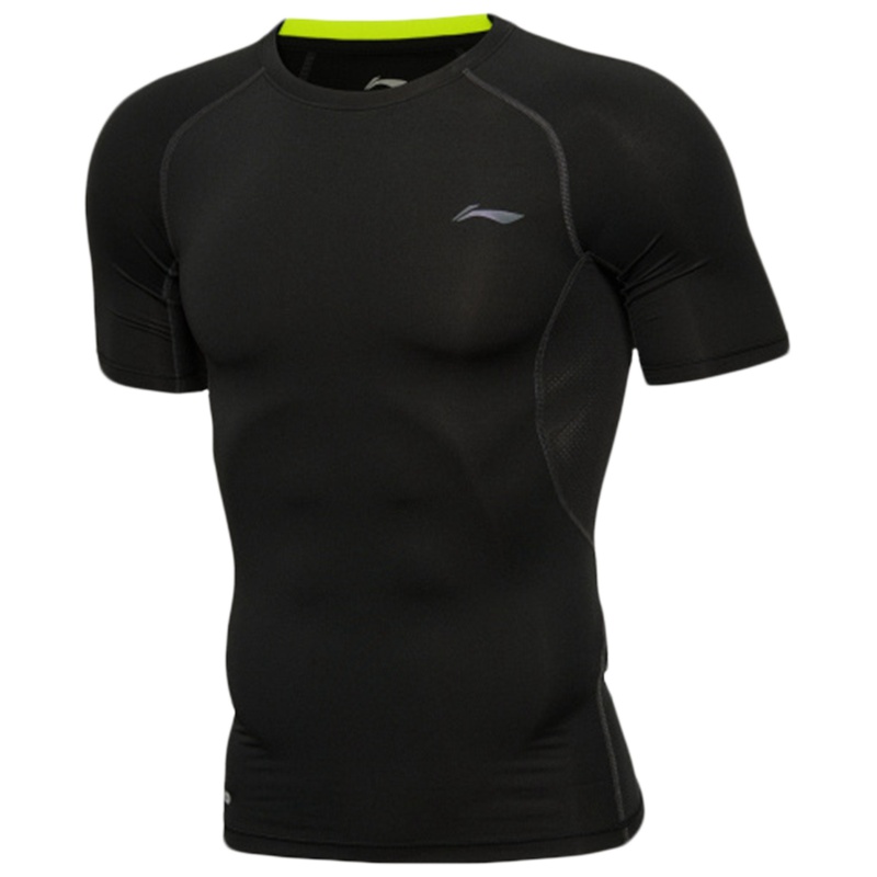 李宁男子速干凉爽训练紧身衣健身衣运动服