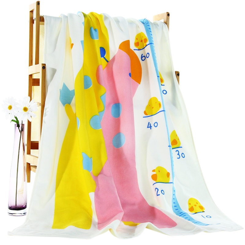 三利 纯棉印花浴巾 70×140cm A面纱布B面毛圈量种体验 沐浴桑拿裹身巾70×140cm 卡通大象