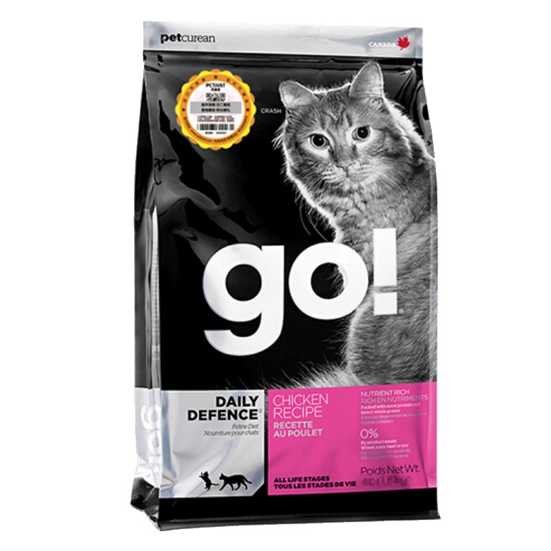 Petcurean Go!鸡肉猫粮16磅/7.26kg生命防护系列鸡肉全猫粮16磅 加拿大进口无谷天然猫粮