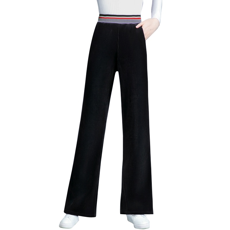 丝柏舍2019冬装新款女韩版休闲宽松垂坠时尚休闲长裤S83D0029K