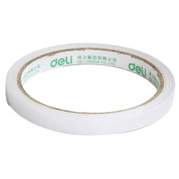 得力30404 双面胶 棉纸双面胶带 80um薄粘胶层 9mm*10y/卷