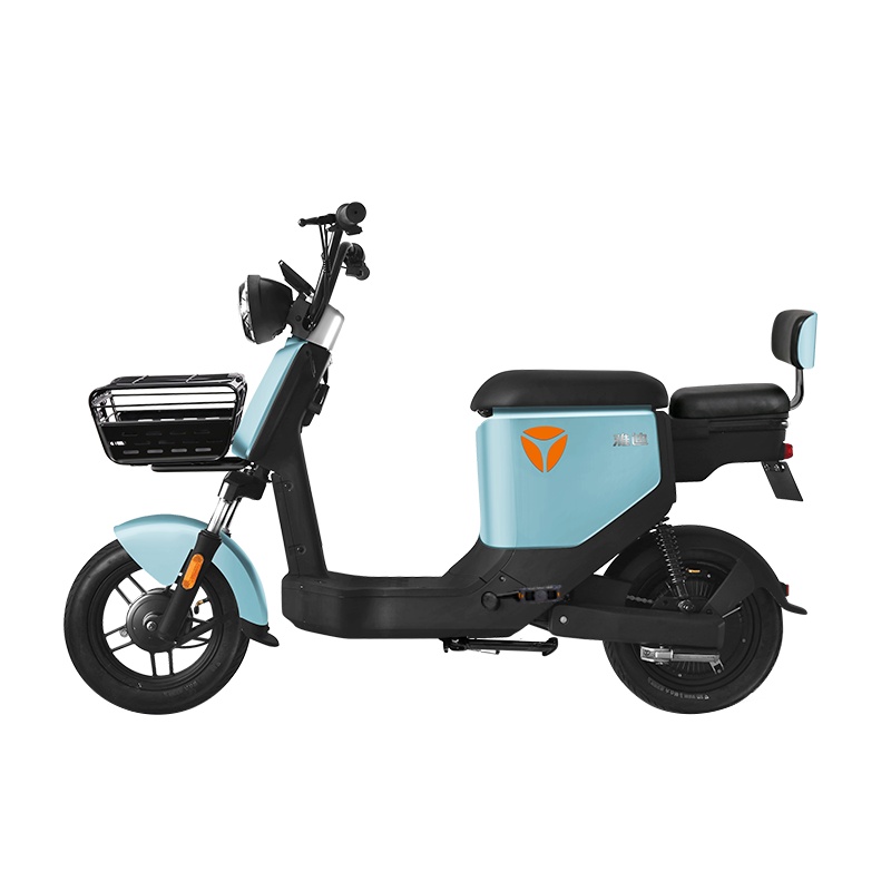 雅迪(yadea)新款时尚48V豪华电动车轻便代步踏板车电瓶车男女代步车轻便锂电池电动车续航100公里48V24A炫彩蓝