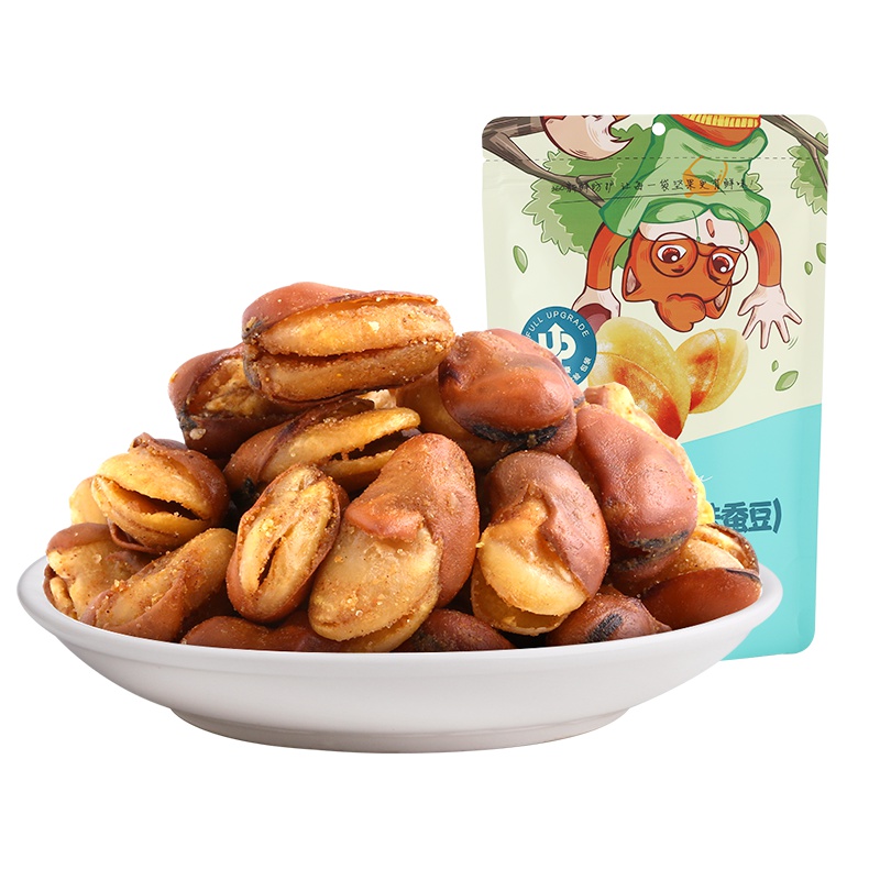 69任选13件[三只松鼠_兰花豆205g]坚果炒货休闲零食蚕豆 牛肉味