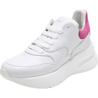 Alexander McQuee亚历山大·麦昆 女士皮革系带休闲鞋运动鞋小白鞋 586410 WHRUB