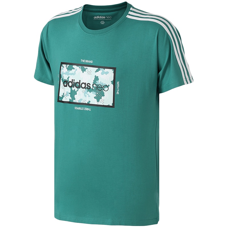 adidas阿迪达斯NEO男装运动服休闲圆领短袖T恤DZ7586