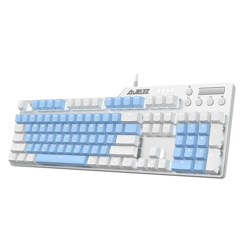 黑爵AK35I游戏机械键盘鼠标套装 黑红轴 粉色女生 赛博朋克