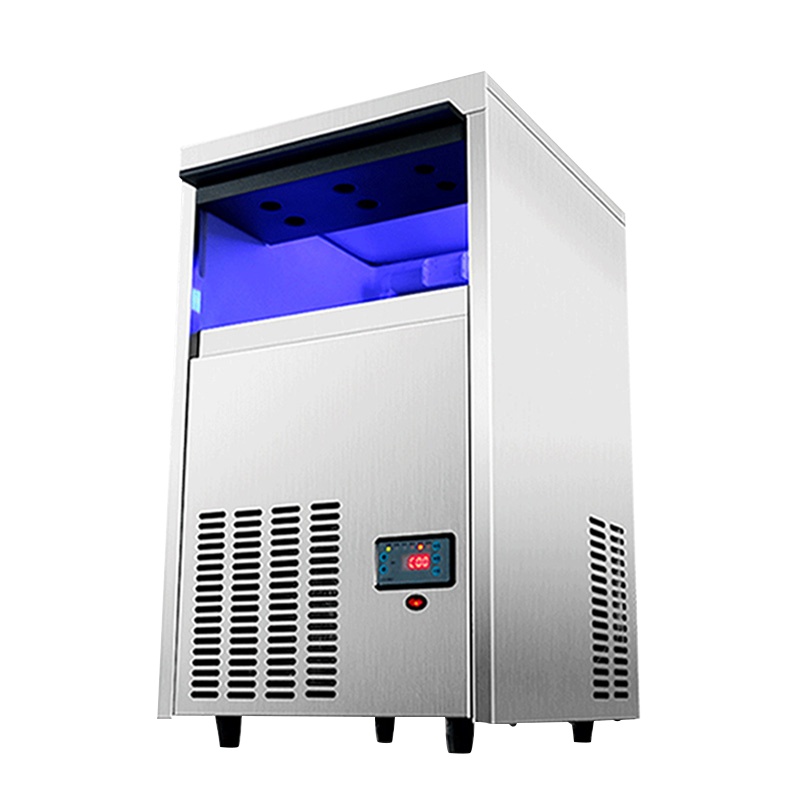 夏新 商用不锈钢款制冰机大型方块冰块机全自动奶茶店酒吧KTV 300KG制冰机 6*18格