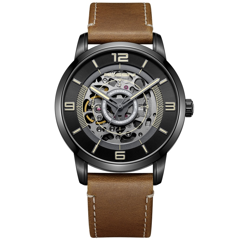 罗西尼(Rossini)2020新品手表男映像系列全镂空男士机械腕表720909