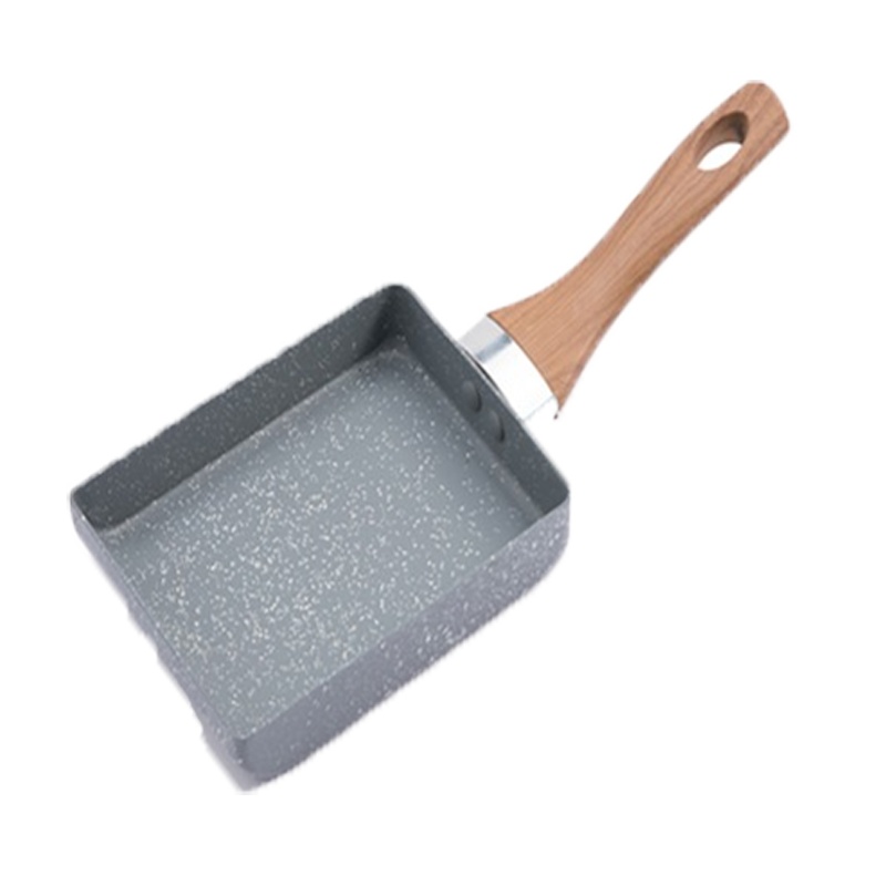 日式玉子烧锅蛋卷厚蛋烧锅早餐不粘锅麦饭石方形平底锅迷你小煎锅 蜜桃粉款13x18cm送硅胶铲+木铲+油刷