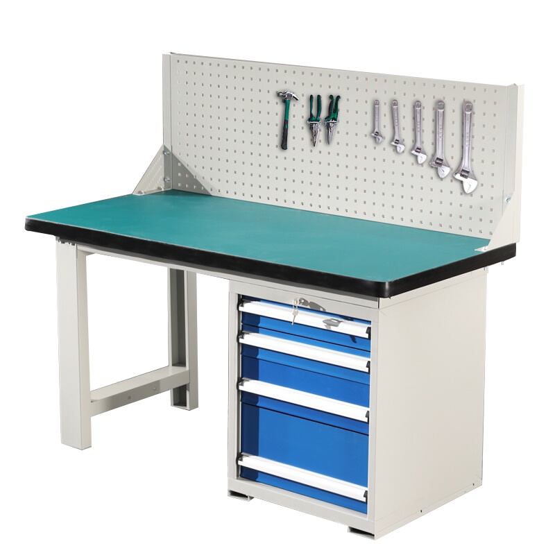 全简重型工作台防静电钳工工作台车间维修工作台流水线专用操作台实验室实验打包台带挂板