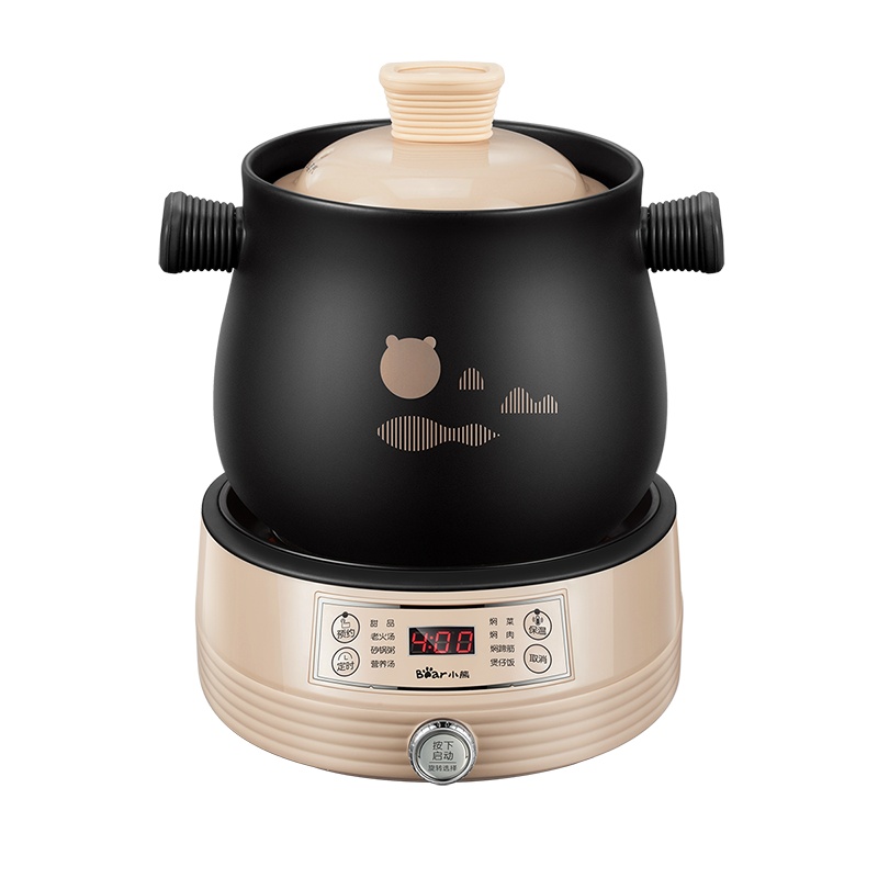 小熊(Bear)电砂锅 DSG-B40M6 4L大容量家用微电脑全自动电炖锅熬粥煮汤药膳炖煮苏宁自营