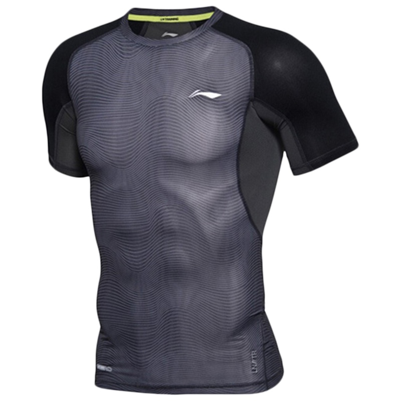 李宁训练系列男子速干凉爽短袖紧身衣