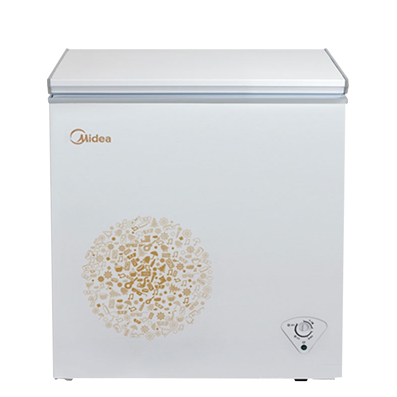 美的(Midea)143升 单温卧式冷柜 家用小型冰柜 冷藏冷冻转换柜 顶开门 冷柜 节能 BD/BC-143KM(E)