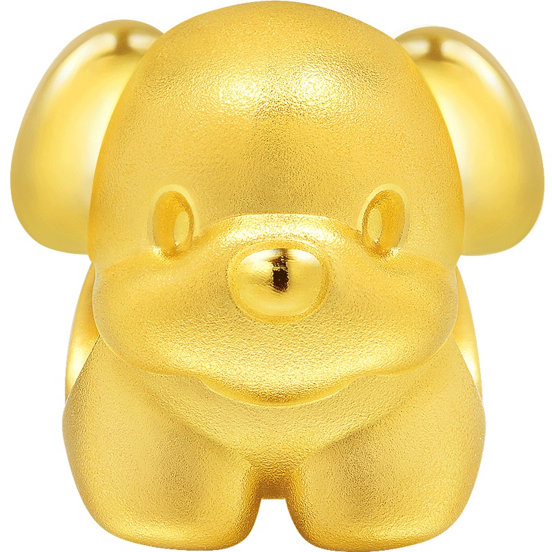 周生生(CHOWSANGSANG)黄金(足金)Charme串珠系列可爱狗转运珠 89806C 定价