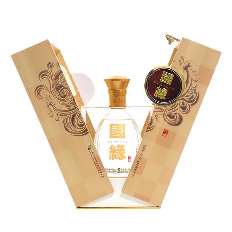 国缘对开 42度 白酒500ml单瓶