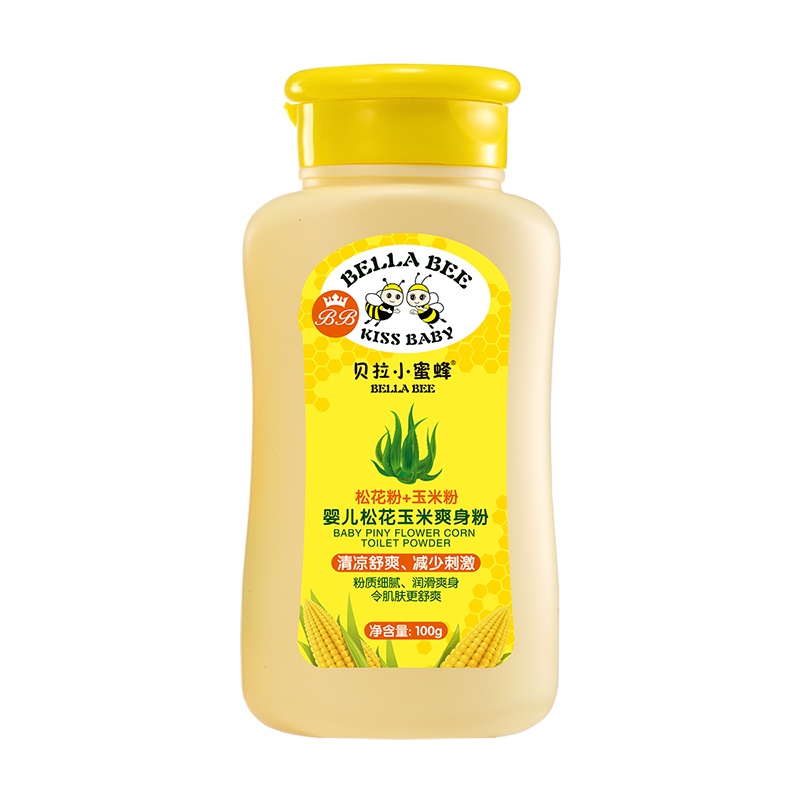 贝拉小蜜蜂(BELLABEE)婴儿松花玉米爽身粉100g 婴童爽身粉/露/膏