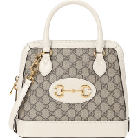 预订 GUCCI 古驰 Gucci 1955 通勤手拎包 单肩包 手提包 斜挎包小号 马衔扣老花‎621220金扣