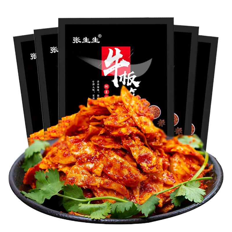 自拌牛板筋散装小包装东北延边朝鲜族零食新鲜香辣板筋1大包250g