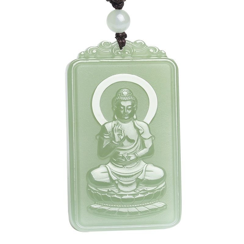 印象眸 和田玉生肖守护神吊坠 浅青玉八大守护神玉石吊坠 附送证书