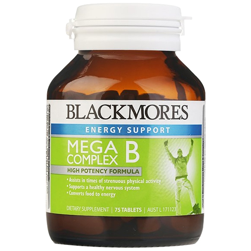 [舒缓压力]BLACKMORES 澳佳宝 高能复合维生素B群 75片/瓶 澳洲进口 79 克 VB