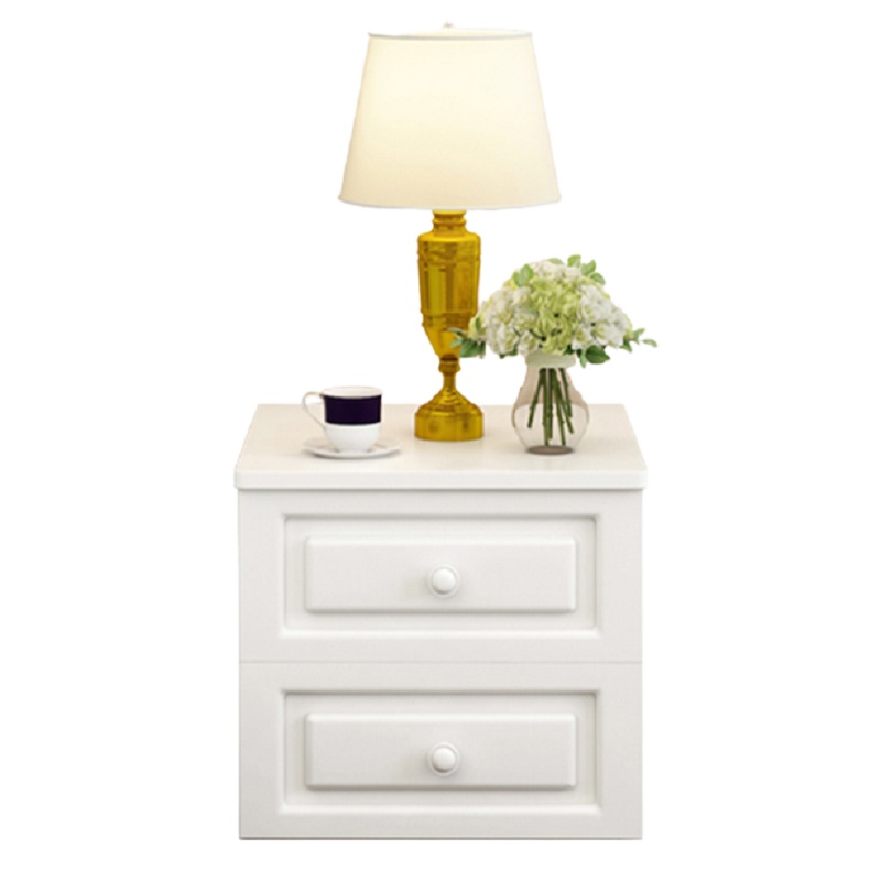 床头柜 简易 储物柜 纯白色