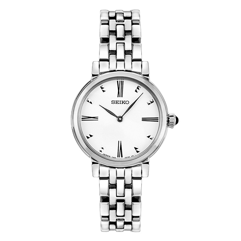 SEIKO精工手表女士日本简约时尚女表小蓝针防水石英表SFQ817J1